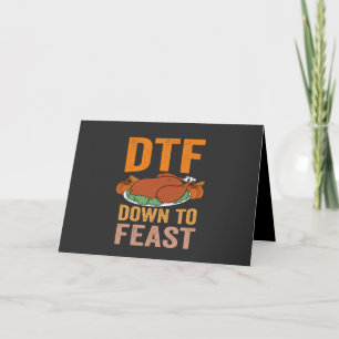 Convite DTf para o Banquete Engraçado Ação de Graças à Tur