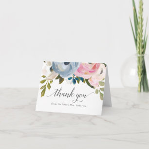 Convite Dusty Floral Thank You Cards