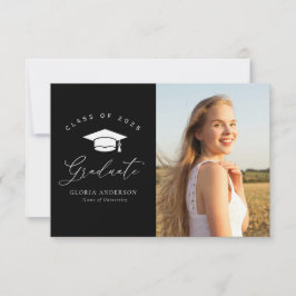 convite e anúncio elegante do formando moderno