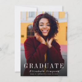 convite e anúncio simples de conclusão de fotograf