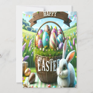 Convite Easter Bunny Chocolate Egg
