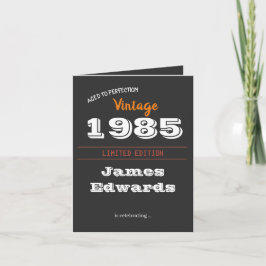 Convite Edição Limitada de Aniversário Vintage Personaliza