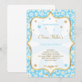 Convite Editável Daisy Birthday