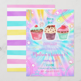 Convite Editável de Aniversário do Cupcake