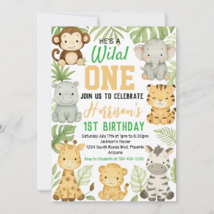 Convite editável de aniversário Safari