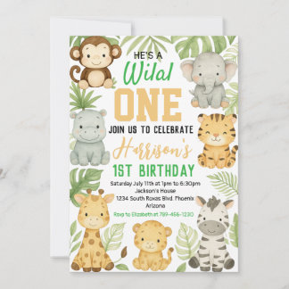 Convite editável de aniversário Safari