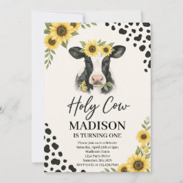 Convite Editável para o Aniversário da Santa Vaca