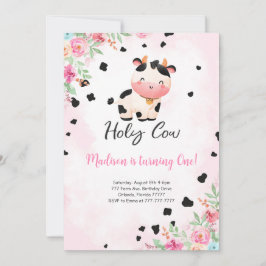 Convite Editável para o Aniversário da Santa Vaca
