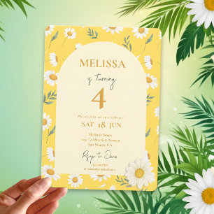 Convite editável para o aniversário de Daisy Summe
