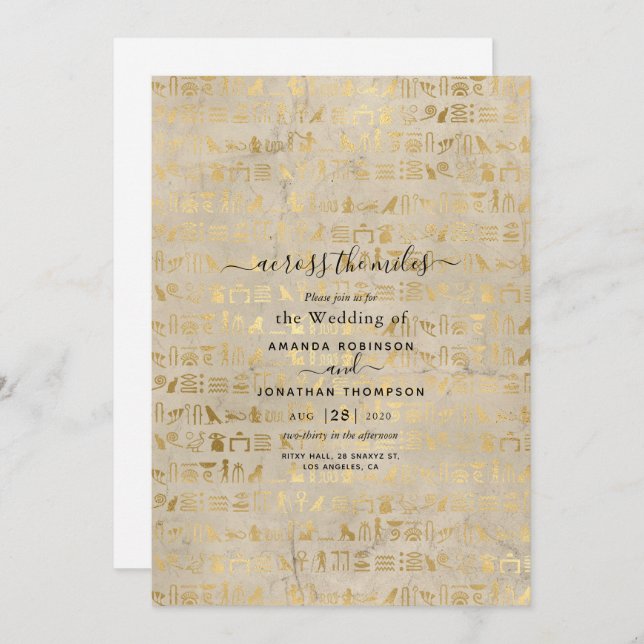 Convite Egípcio (Frente/Verso)