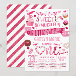 Convite Ela É Fofa, Ela É Doce e Tão Divertida