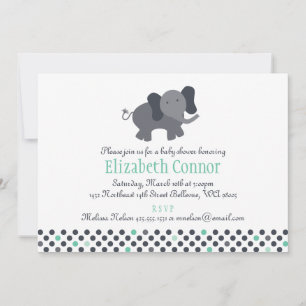 convite elefante (aniversário ou chá de fraldas)