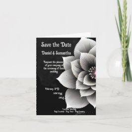 Convite Elegância do eterno: Casamento do Flor Negro e Sil