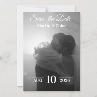 Convite Elegant Minimalist Save the Date Card