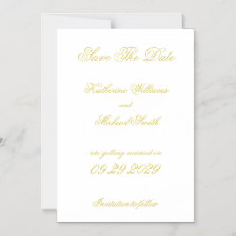 Convite Elegant Script Island Citrus Wedding Save The Date