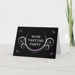 Convite elegant wine tasting party invitations