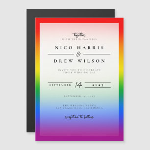Convite Elegante Casamento com Orgulho LGBTQ+