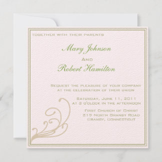 Convite Elegante com Detalhe de Rolagem