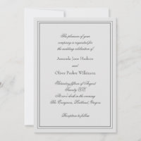 Convite Elegante Com Duas Fronteiras E Texto Scrip