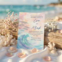 Convite Elegante de Aquarela Pastel | Rosa Suave