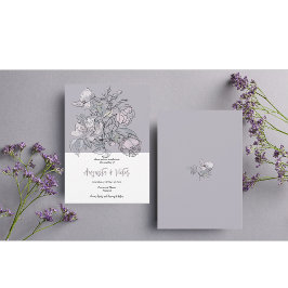 Convite Elegante De Casamento Rosa Rosa Rosa Rosa