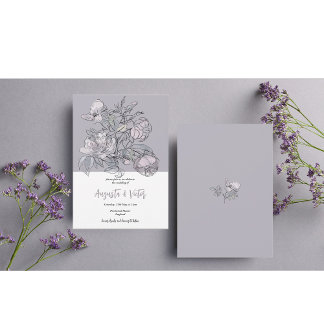 Convite Elegante De Casamento Rosa Rosa Rosa Rosa