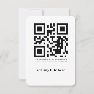 Convite Elegante de Código QR Personalizado Modern