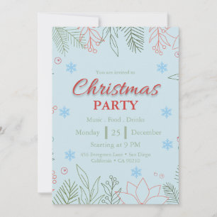 Convite Elegante de Festa de Natal Festiva