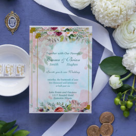 Convite Elegante de Verdura Floral