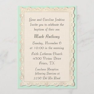 Convite elegante do baptismo da ânsia do anjo do