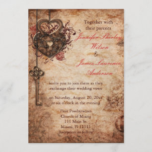 Convite elegante do fechamento e do casamento da