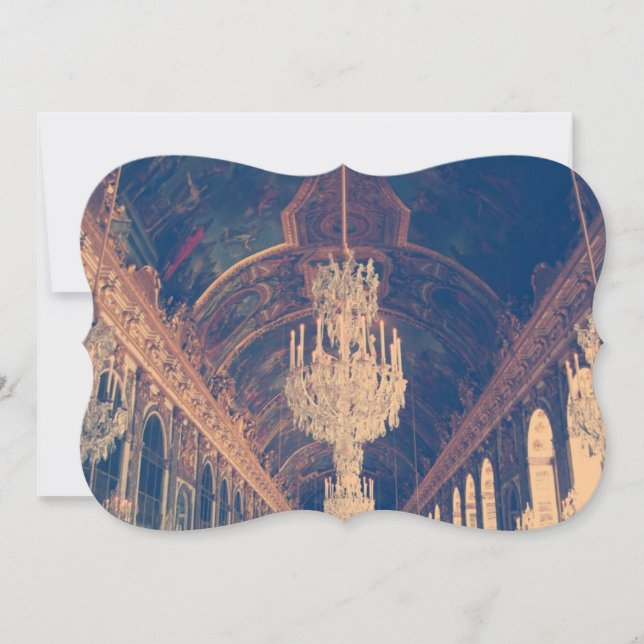 Convite elegante e vintage de lustre (Frente)