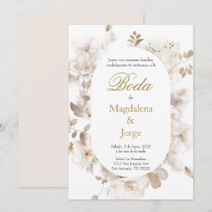 Convite Elegante Espanhol para Casamento
