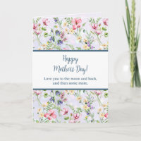 Elegante Floral Aquarela para Feliz Dia das Mães