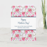 Elegante Floral Aquarela para Feliz Dia das Mães