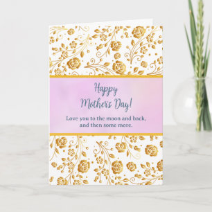 Convite Elegante Floral em Aquarela para Feliz Dia das Mãe