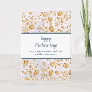Convite Elegante Floral em Aquarela para Feliz Dia das Mãe
