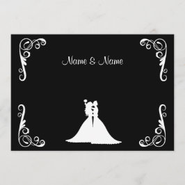 Convite elegante lésbica da noiva e do casamento