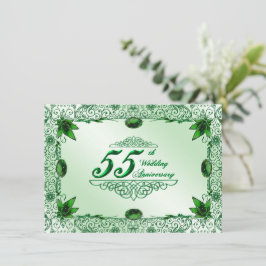 Convite Elegante para 55º Aniversário de Casamento