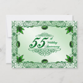 Convite Elegante para 55º Aniversário de Casamento