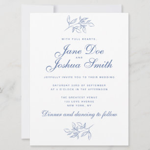 Convite Elegante para Casamento com Greenery