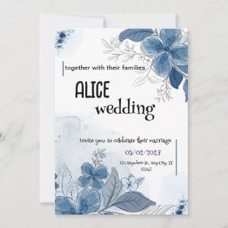 Convite Elegante para Casamento, Comemorar Amor e 