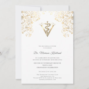 Convite Elegante para Cerimônia do Jaleco Branco V