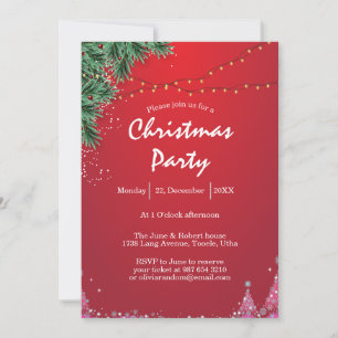 convite elegante para festa de natal