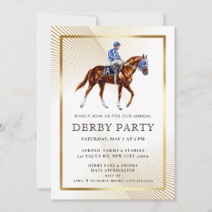 Convite Elegante para Festa do Kentucky Derby com 
