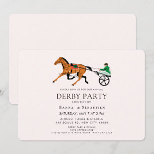 Convite Elegante para Festa Equestre no Jardim