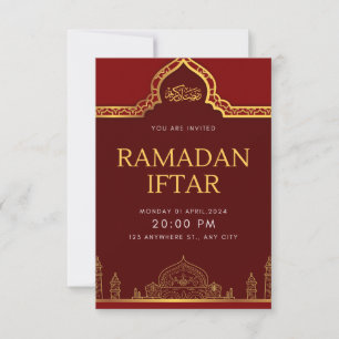Convite Elegante para Iftar de Ramadan Islâmico