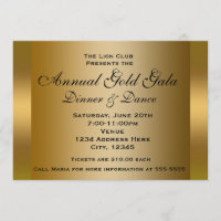 Convite Elegante para Jantar de Evento com Bilhete