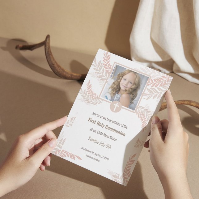 Convite Elegante para Primeira Comunhão com Foto (1)