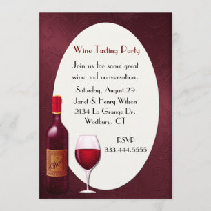 Convite Elegante para Prova de Vinhos